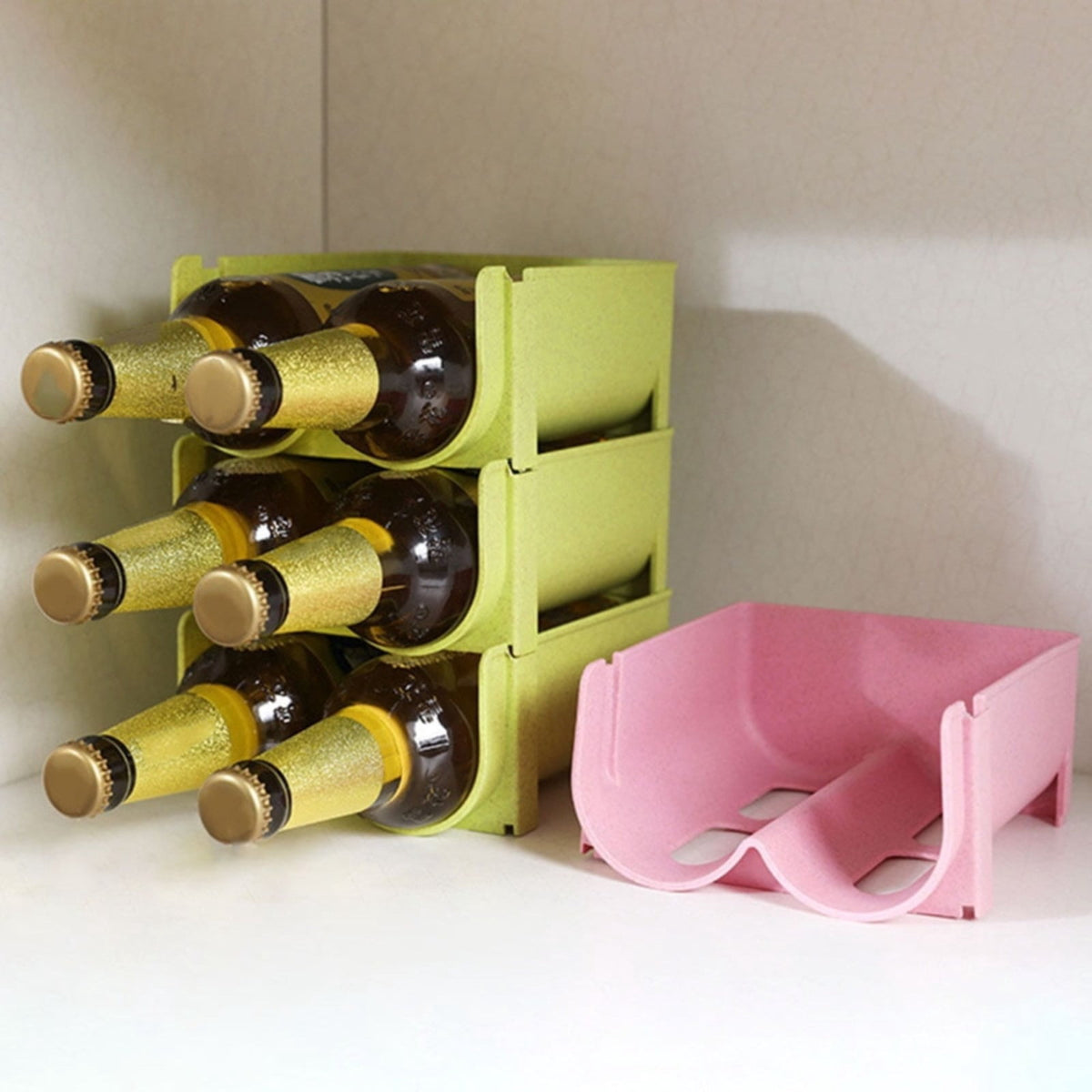 Stackable Plastic Can Rack for Fridge or Pantry, Beverage Storage Organizer - Image 4