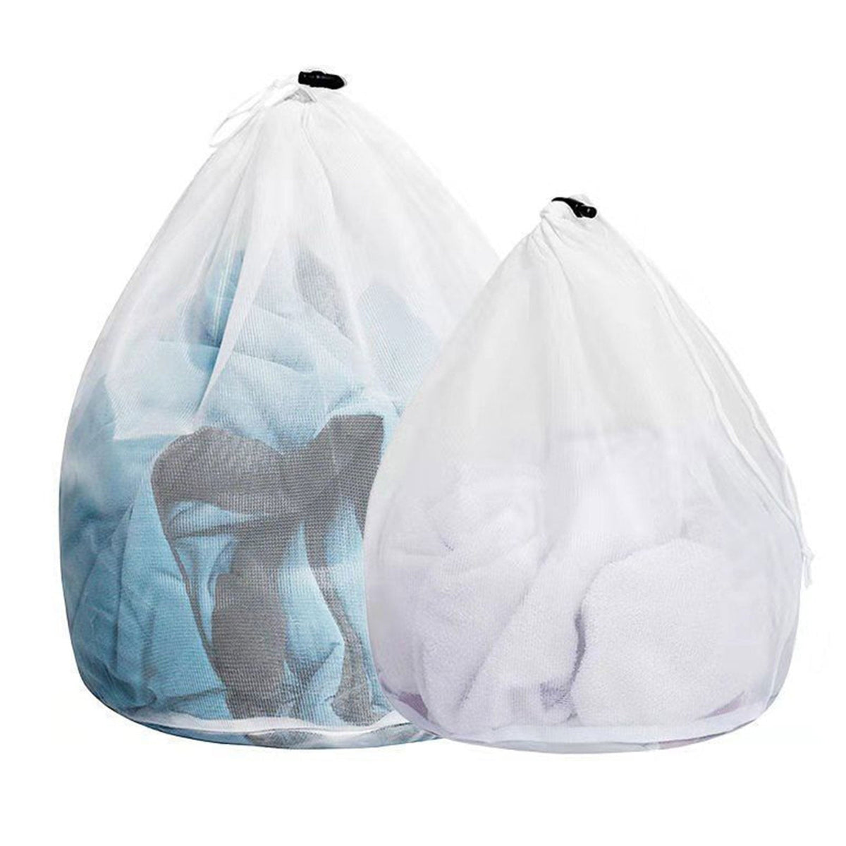 Extra Large Mesh Laundry Bag with Drawstring and Shoulder Strap, 24 x 36 In, Heavy Duty