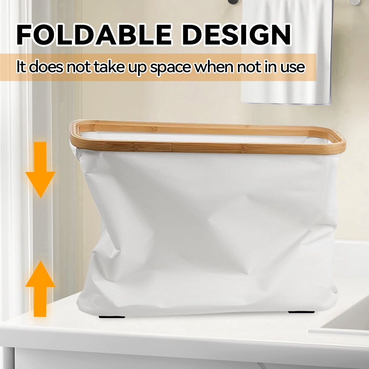 Collapsible Toilet Roll Storage Basket with Lid and Handle, Holds 9 to 12 Rolls - Image 5