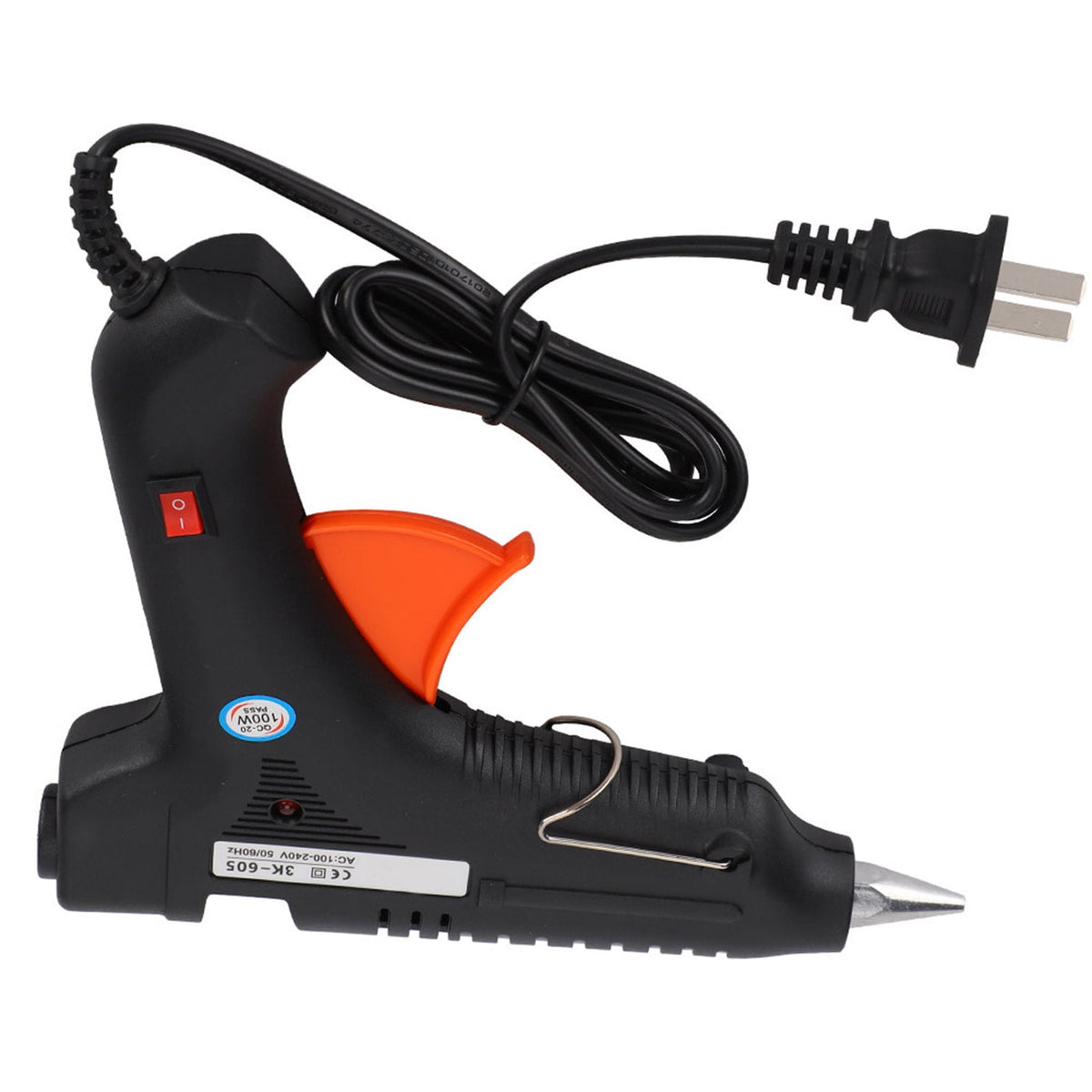 Hot Glue Gun 100W, Fast-Heating Craft Glue Gun with Aluminum Nozzle and LED Indicator, Black - Image 6
