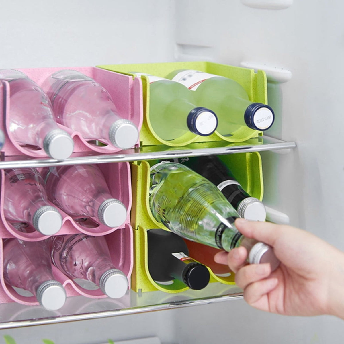 Stackable Plastic Can Rack for Fridge or Pantry, Beverage Storage Organizer - Image 6