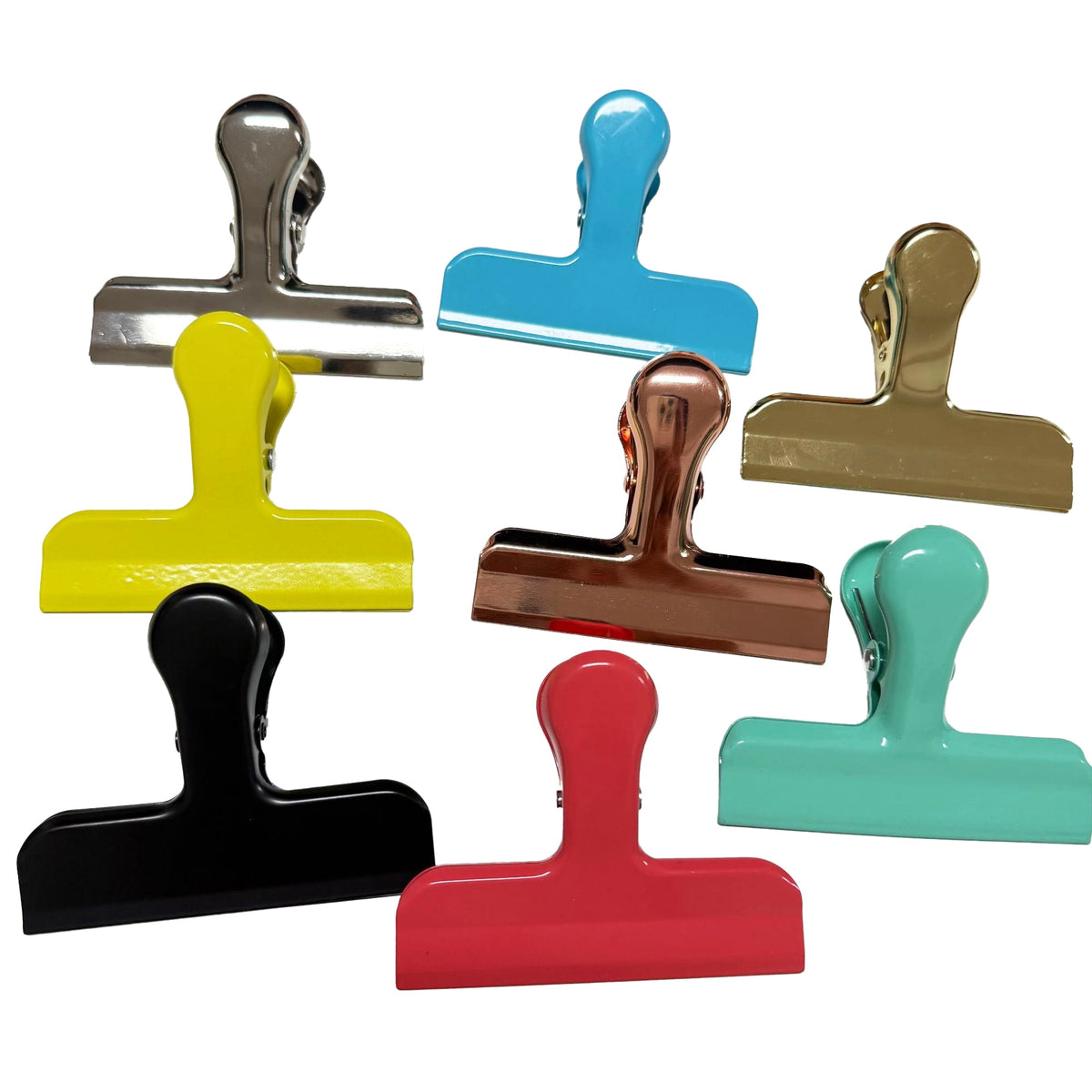 Stainless Steel Bag Clips, 8 Pack in 8 Colors, 3 Inch Heavy Duty Sealing Clips