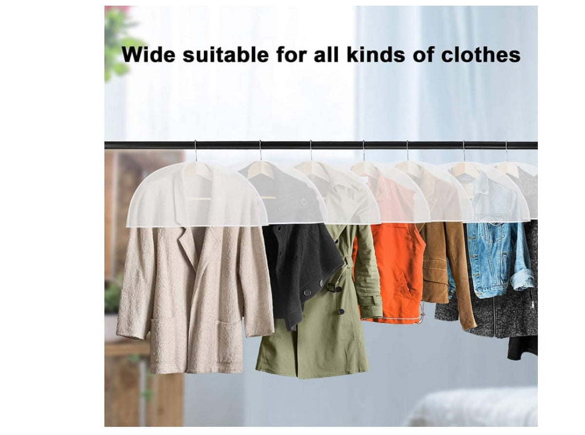 Clear Garment Shoulder Covers, 10 Pack, PEVA Dust Protectors for Hanging Clothes - Image 5