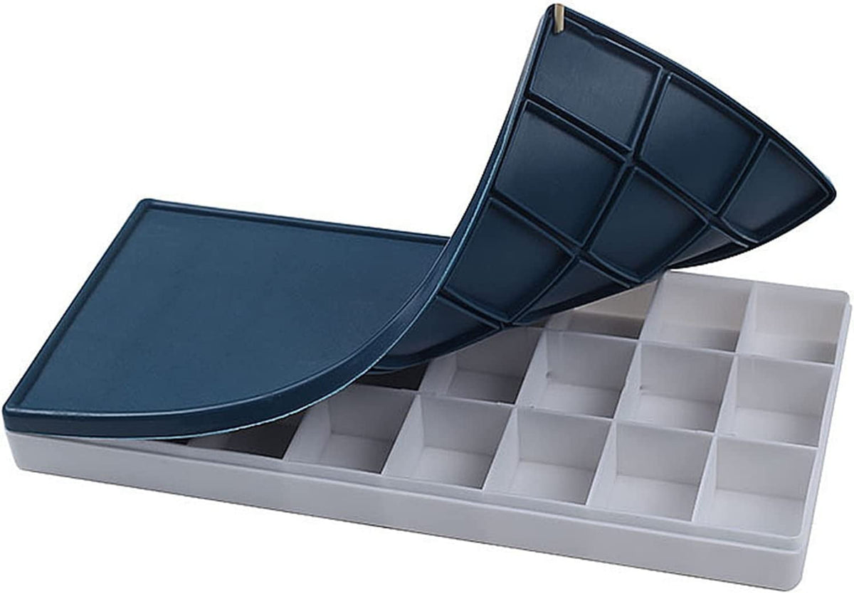 Stay-Wet Paint Palette Box with 24 Wells, Airtight Storage for Watercolor and Acrylic