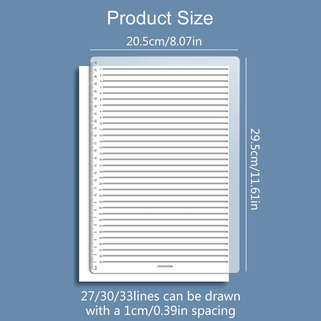 Lined Writing Guide Stencil, 27, 30 and 33 Line College Ruled Spacing for Cards and Letters - Image 5