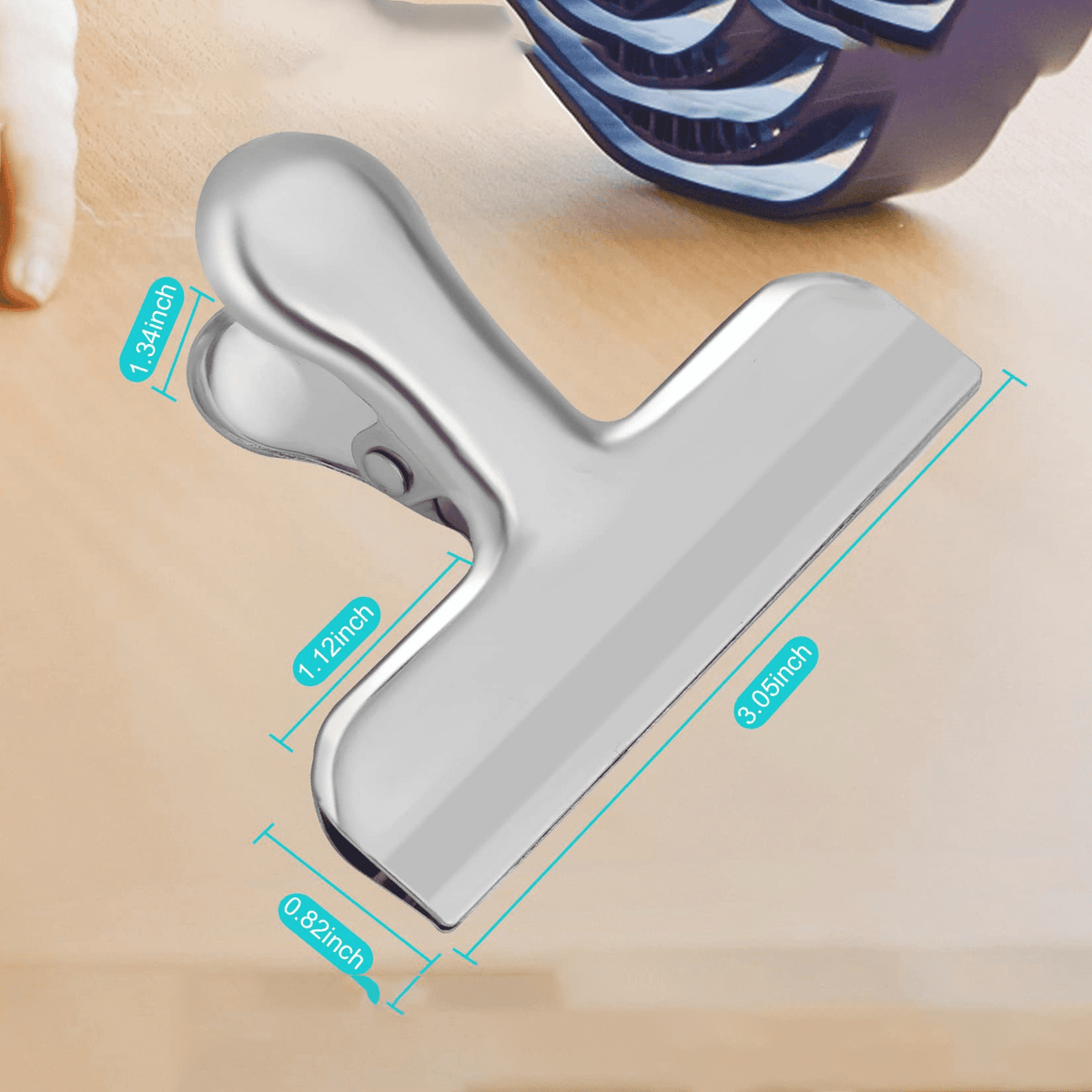 Stainless Steel Bag Clips, 8 Pack in 8 Colors, 3 Inch Heavy Duty Sealing Clips - Image 4