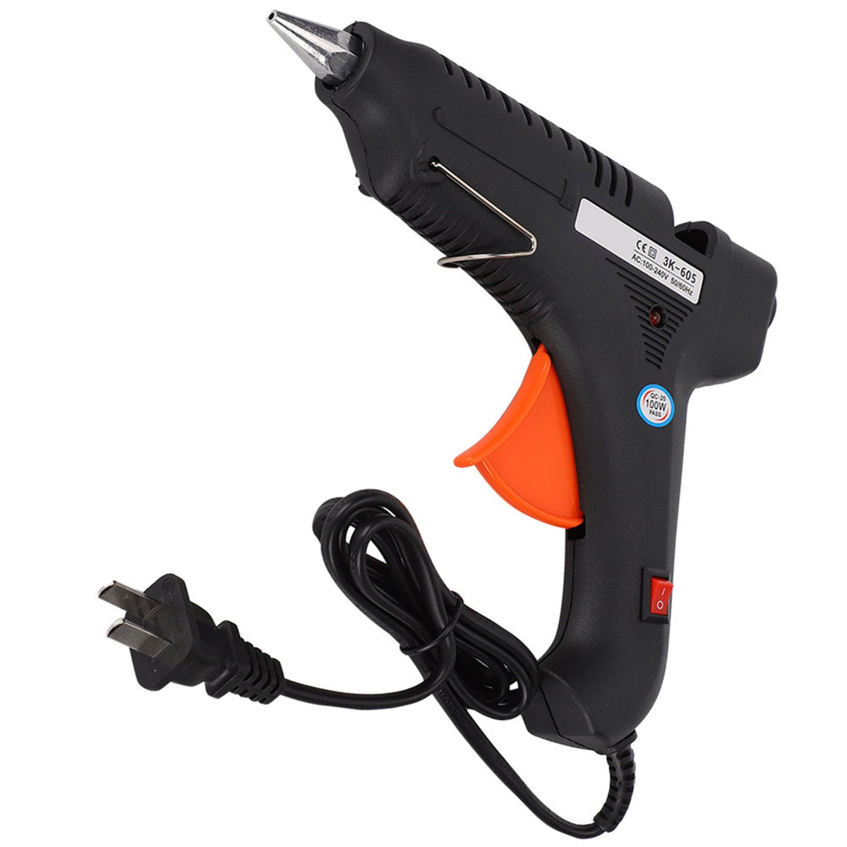 Hot Glue Gun 100W, Fast-Heating Craft Glue Gun with Aluminum Nozzle and LED Indicator, Black - Image 5