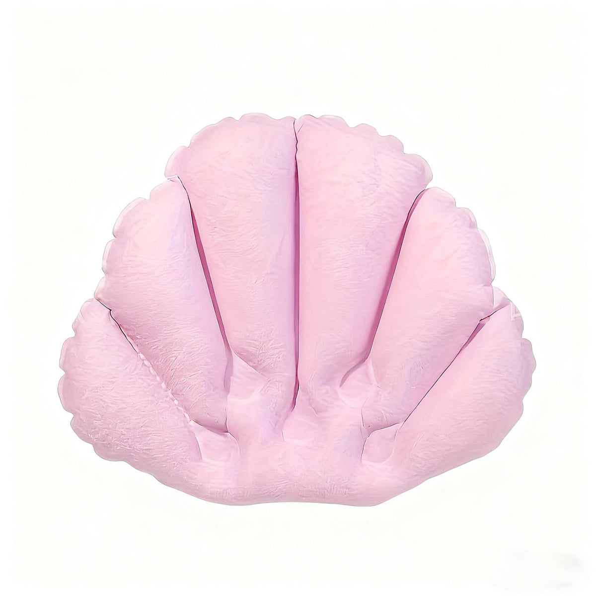 Inflatable Shell Bath Pillows, Pack of 2, Neck and Head Rest with Suction Cups, Pink
