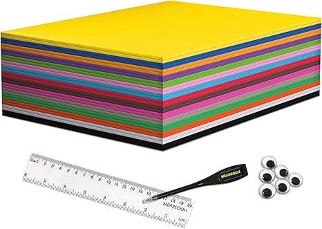 EVA Craft Foam Sheets 9 x 12 In, 30 Sheets in 15 Colors, 2 mm Thick, No Adhesive